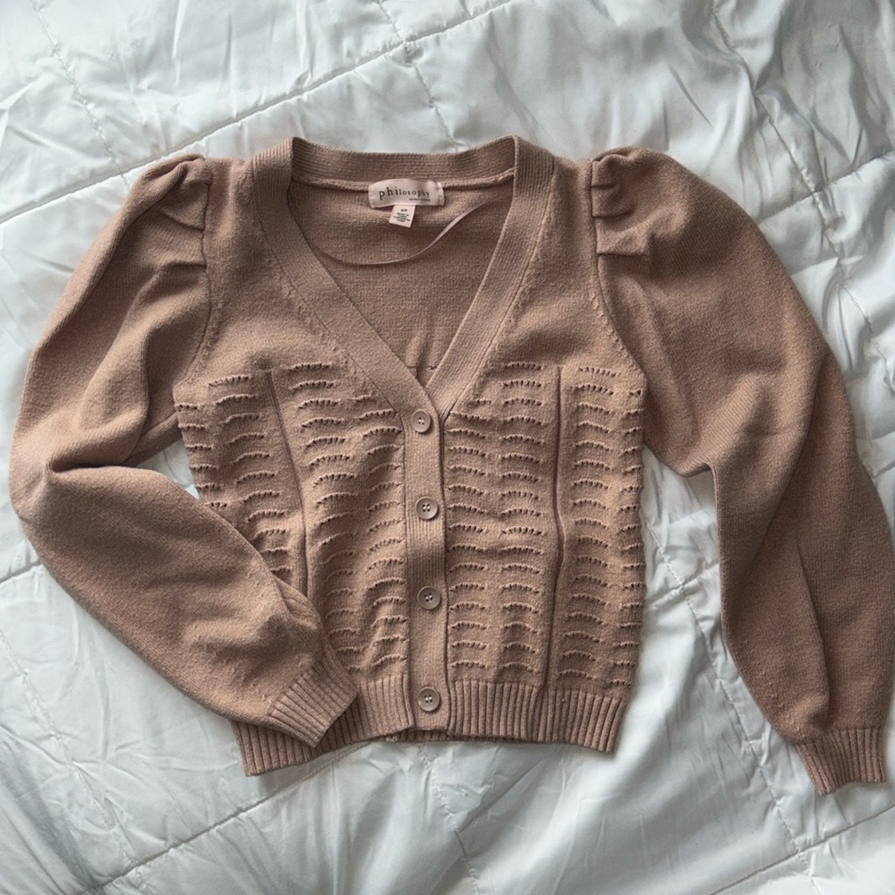 Puff Sleeve Cardigan